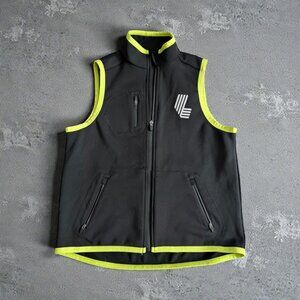 LIV GOLF Women's Black Yellow Zip Vest Size Small